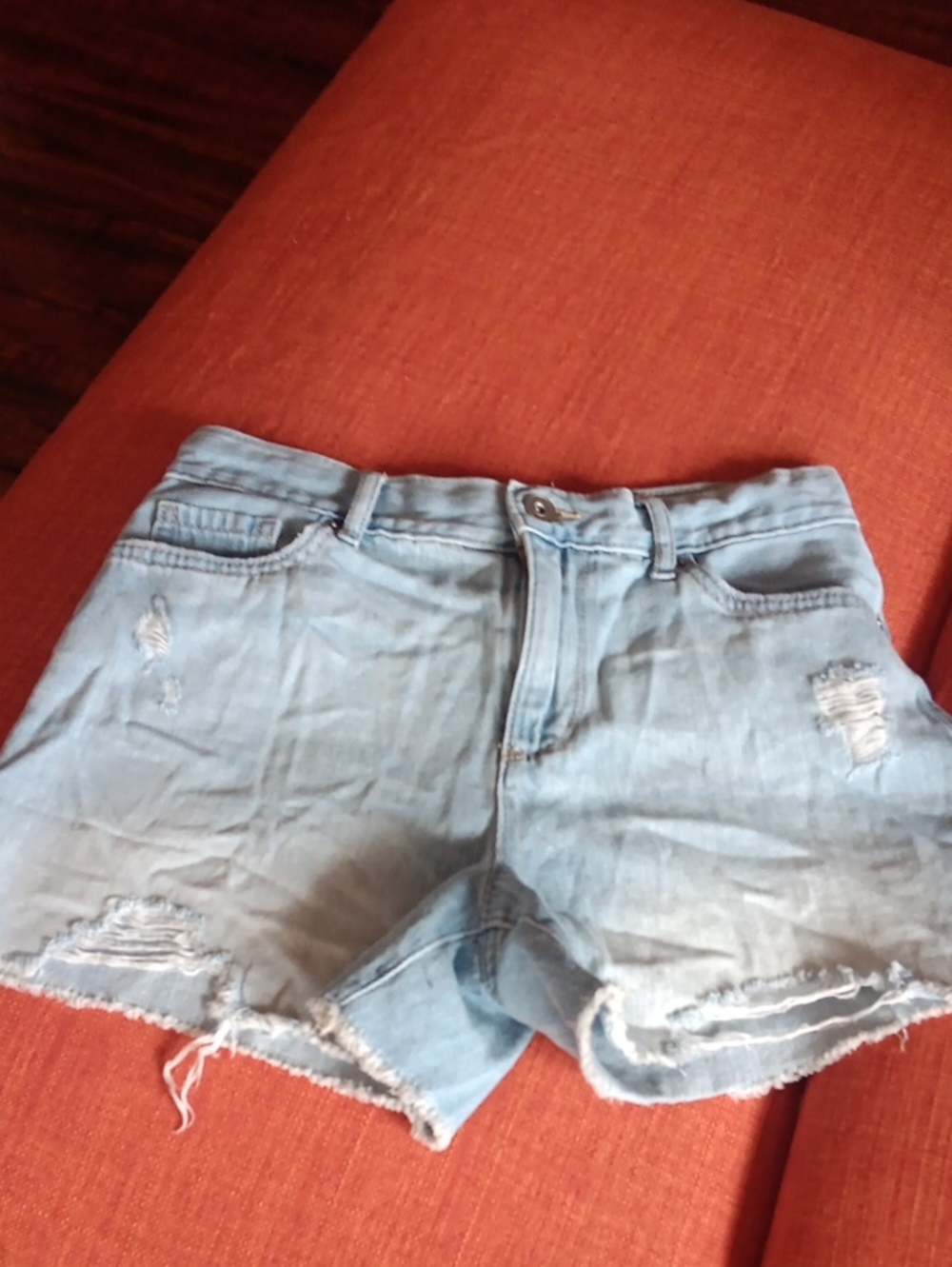Kids Light Blue Distressed Denim Shorts - Casual Everyday